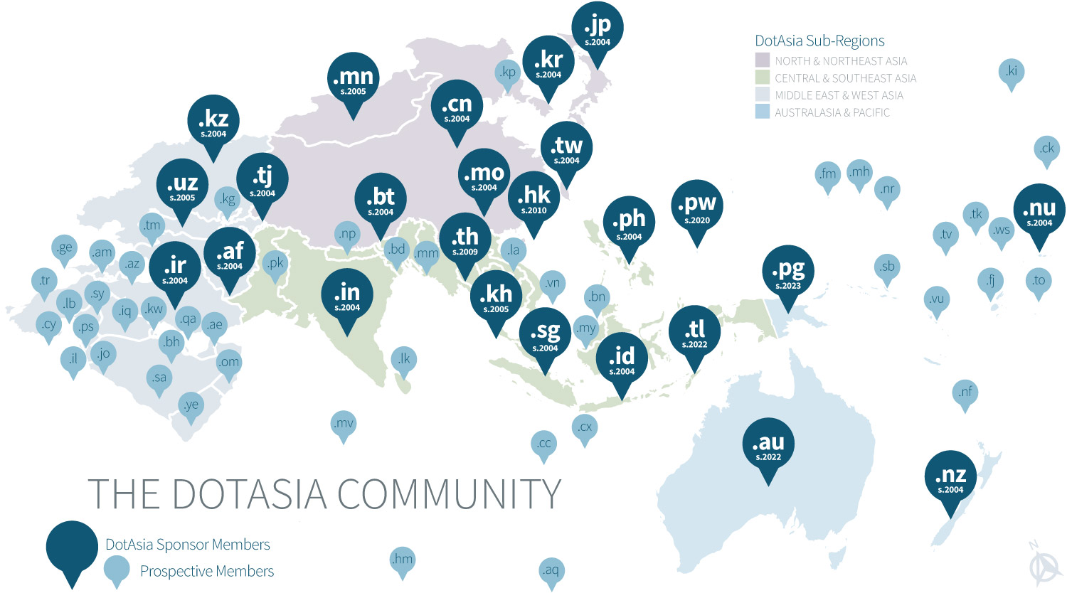 DotAsia Members Map 2024