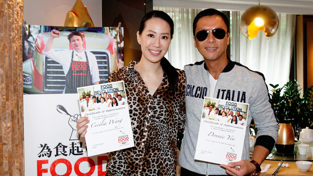 Donnie Yen, Cissy Wang supporting Go.Asia's Food Revolution Day Efforts in Hong Kong